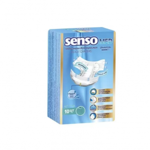 SENSO MED ПОДГУЗНИКИ ДЛЯ ВЗРОСЛЫХ ОДНОРАЗОВЫЕ STANDART PLUS N10 РАЗМЕР S