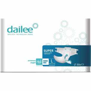 Dailee super подгузники для взрослых размер L №30