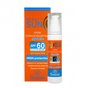 Бьюти сан крем барьер солнцезащитный spf60 д/лица и тела 75мл (ф-283)