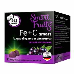 Смарт Фрутс Fe+C smart фруктовые жевательные пастилки массой 2,5г №30