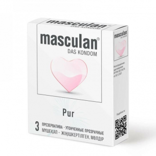 МАСКУЛАН ПРЕЗЕРВАТИВЫ MASCULAN PUR № 3 УТОНЧЕННЫЕ ПРОЗРАЧНЫЕ