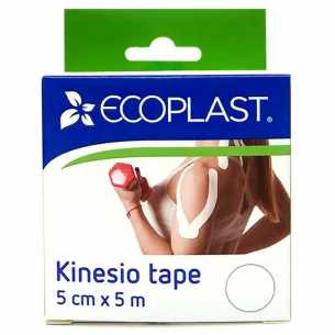 Ecoplast Кинезио тейп белый 5смх5м
