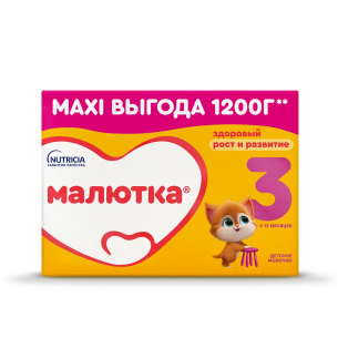 Малютка 3 напиток молочный напиток сухой детское молочко пачка 1200г