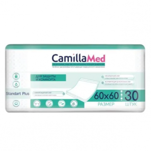 ПЕЛЕНКИ ОДНОРАЗ. ВПИТЫВ.CAMILLA MED МЕД.НАЗНАЧ.STANDART PLUS 60 Х 60 СМ 30 ШТ