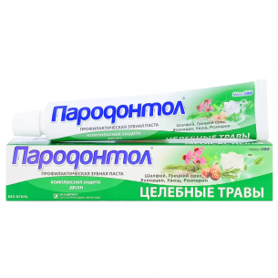 Пародонтол зубная паста целебные травы мята 63г (без фтора)