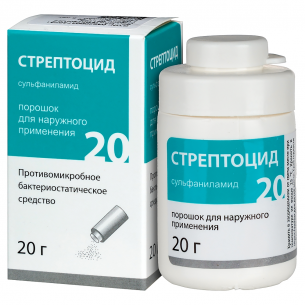 Стрептоцид порошок для наружного применения банка 20г