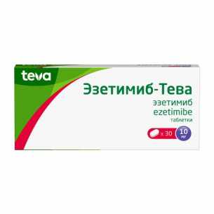 Эзетимиб-Тева таблетки 10мг №30