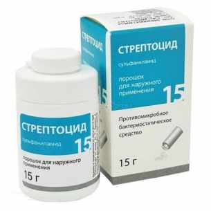 Стрептоцид порошок для наружного применения банка 15г