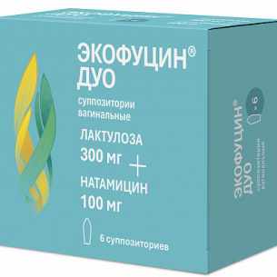 Экофуцин ДУО суппозитории вагинальные 100мг №6