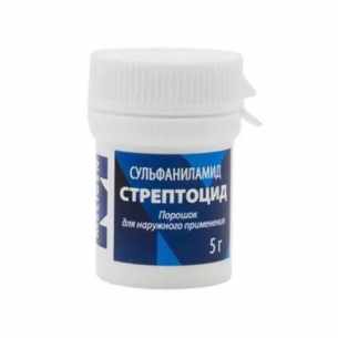 Стрептоцид порошок для наружного применения банка 5г 