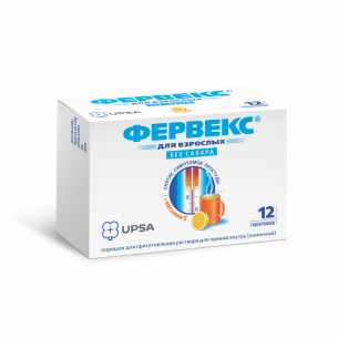 Фервекс порошок для приготовления раствора для приёма внутрь лимонный без сахара 500мг+25мг+200мг пакетики №12