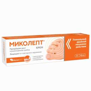 Миколепт крем противогрибковый для детей и взрослых туба 40мл