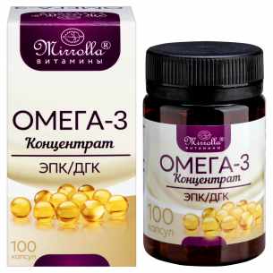 Омега-3 концентрат Мирролла капсулы массой 370г №100