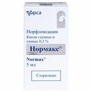 Нормакс глазные и ушные капли 0,3% флакон-капельницы 5мл