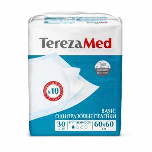 TEREZAMED ПЕЛЕНКИ ОДНОРАЗОВЫЕ ВПИТЫВАЮЩИЕ BASIC 60Х60СМ N30