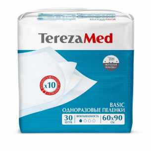 TEREZAMED ПЕЛЕНКИ ОДНОРАЗОВЫЕ ВПИТЫВАЮЩИЕ BASIC 60Х90СМ N30