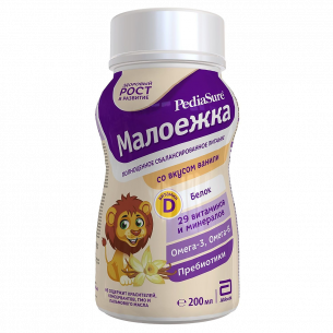Pediasure малоежка 1-10 лет 200мл флак/ваниль