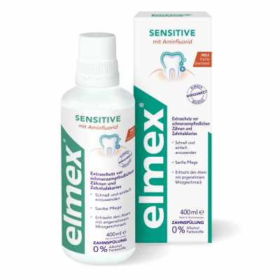 Элмекс Sensitive Plus ополаскиватель для полости рта флакон 400мл