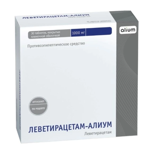 Леветирацетам-Алиум таблетки покрытые плёночной оболочкой 1000мг №30