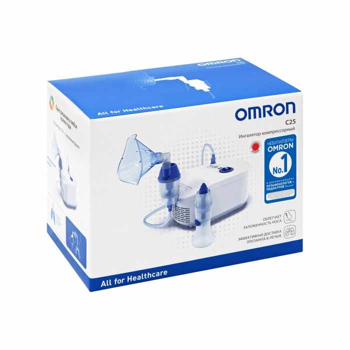 Ингалятор Оmron С25 (ne-c102-ru) компрессорный 2в1 с назальным душем