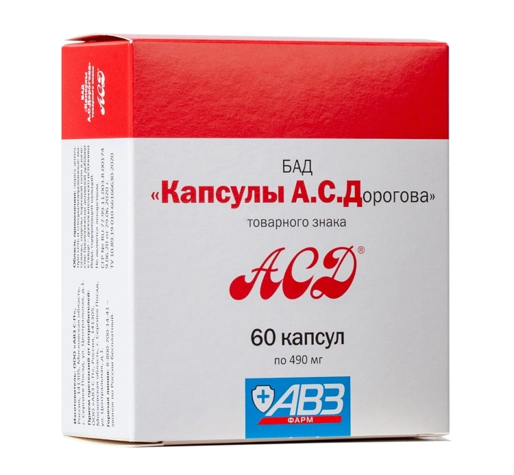 АСД капсулы А.С.Дорогова капсулы массой 490мг №60
