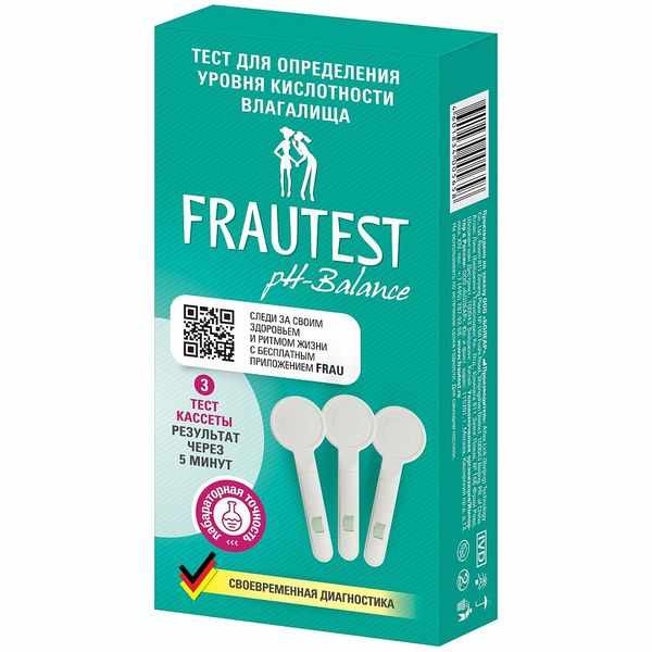ТЕСТ ДЛЯ ОПРЕДЕЛЕНИЯ УРОВНЯ КИСЛОТНОСТИ ВЛАГАЛИЩА FRAUTEST PH-BALANCE