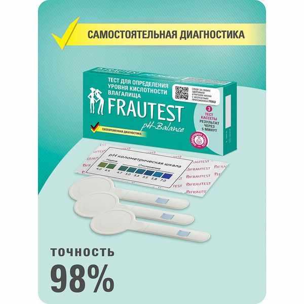 Frautest pН-Вalance тест для определения уровня кислотности влагалища №1