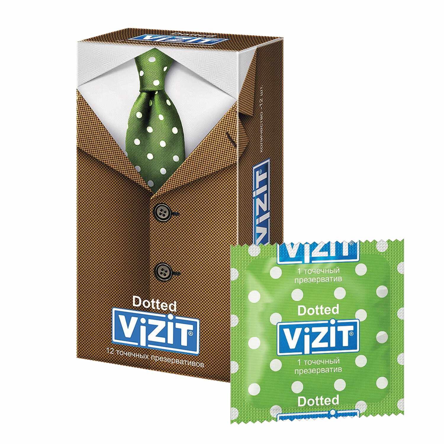 ПРЕЗЕРВАТИВЫ VIZIT DOTTED ТОЧЕЧНЫЕ №12