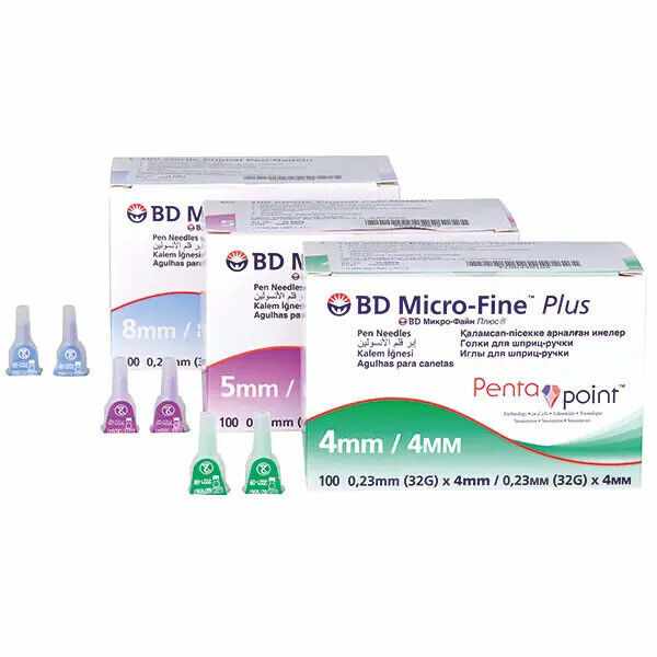 ИГЛА ДЛЯ ШПРИЦ-РУЧКИ BD MICRO-FINE PLUS С ЗАТОЧКОЙ PENTAPOINT 0,25ММ (31G)Х5ММ N100