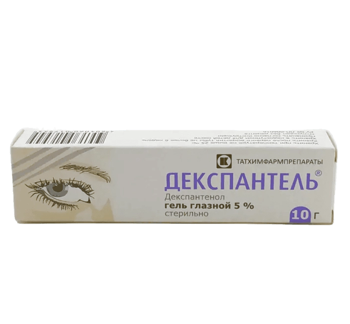 Декспантель гель глазной 5 % туба 10г 