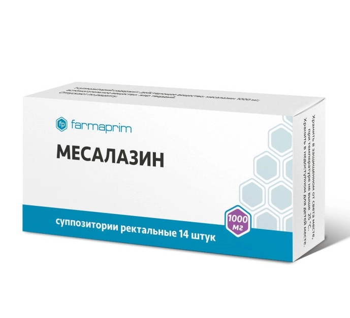 Месалазин суппозитории ректальные 1000мг №14