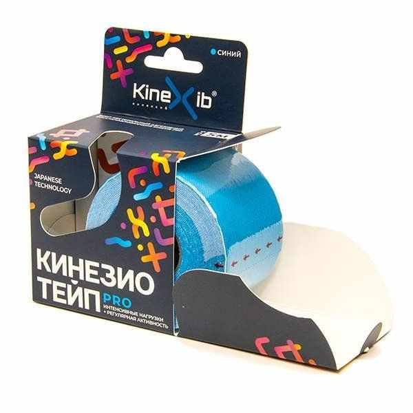 Кинезио тейп PRO бинт нестерильный адгезивный восстанавливающий цвет синий 5мх5см №1
