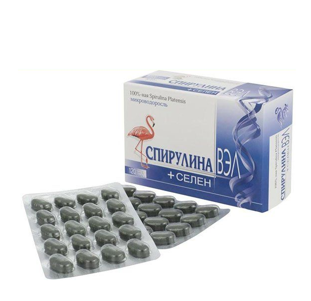 Спирулина ВЭЛ + Селен таблетки 0,5г №120 