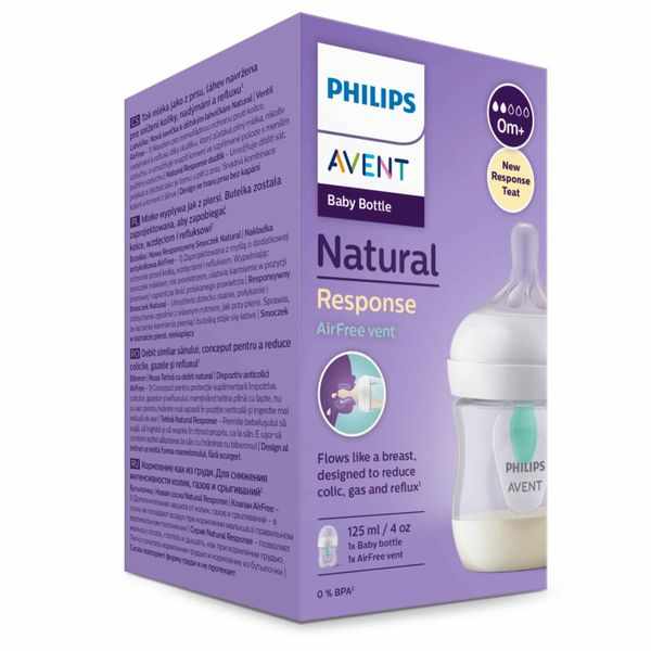 Авент Natural Response бутылочка из полипропилена с силиконовой соской Anti-colic медленный поток для детей с 0м+ 125мл /SCY900/01/