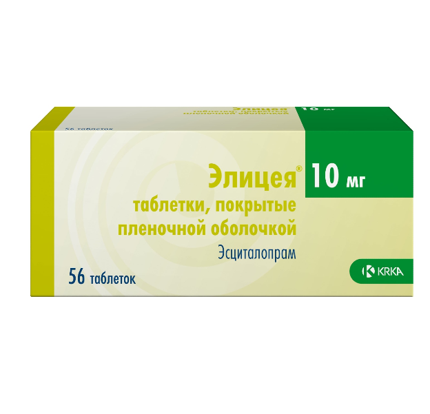 Элицея таблетки покрытые плёночной оболочкой 10мг №56