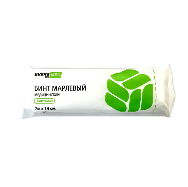 БИНТ МАРЛЕВ. МЕДИЦ. EVERSMED Н/СТЕР. 7МХ14СМ