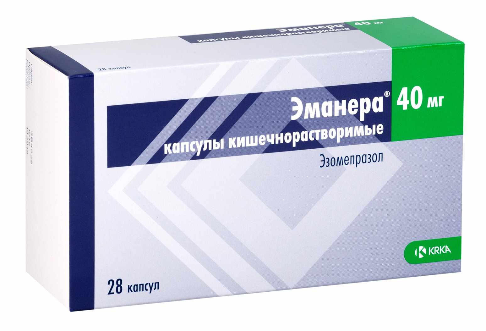 Эманера капсулы кишечнорастворимые 40мг №28