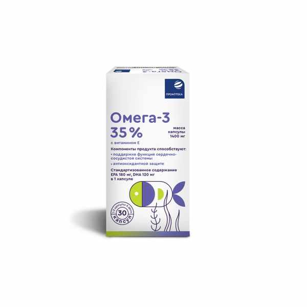 ПРОАПТЕКА ОМЕГА-3 35% С ВИТ.Е КАПС 1400 МГ. №30 (БАД)