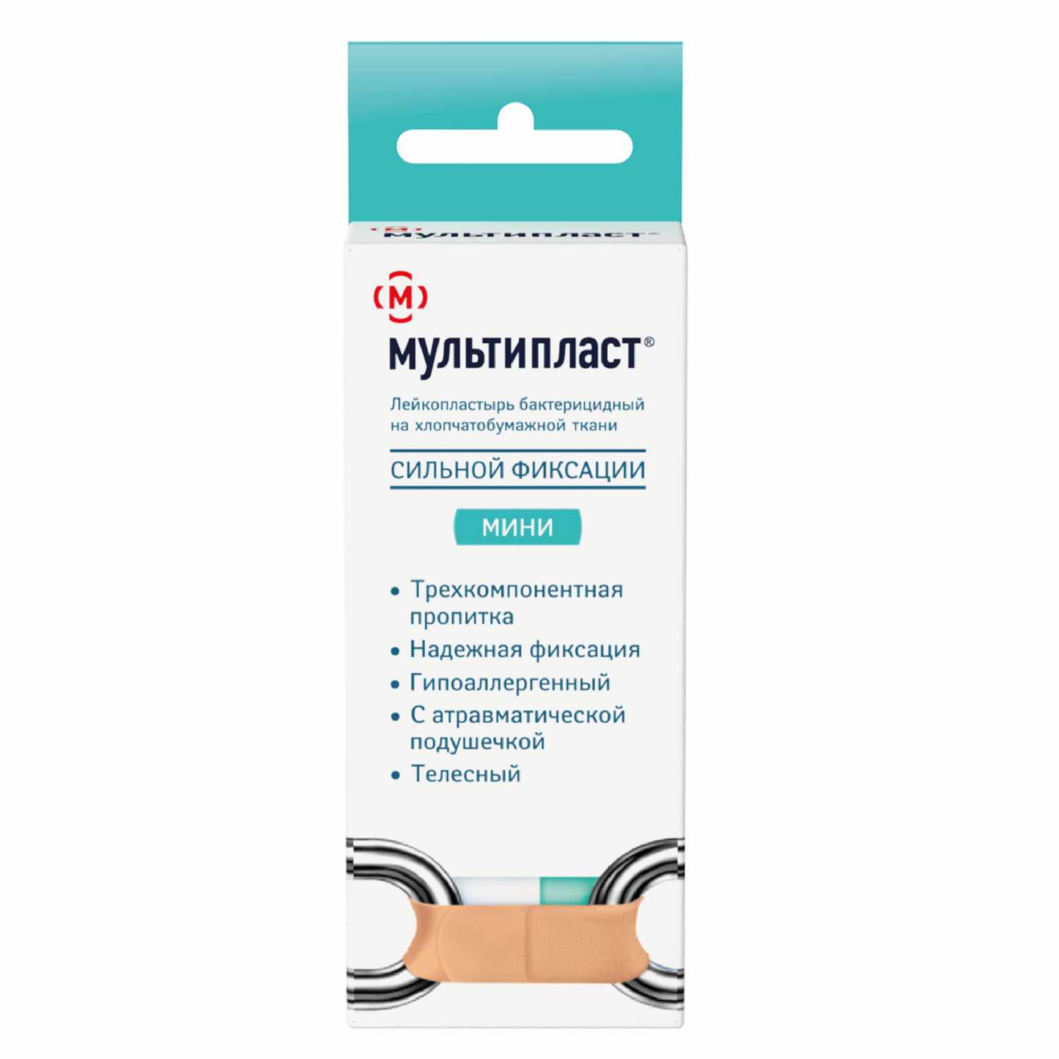 ЛЕЙКОПЛАСТЫРЬ БАКТЕРИЦИДНЫЙ МУЛЬТИПЛАСТ СИЛЬНОЙ ФИКСАЦИИ N20 МИН/ТЕЛЕСНЫЙ