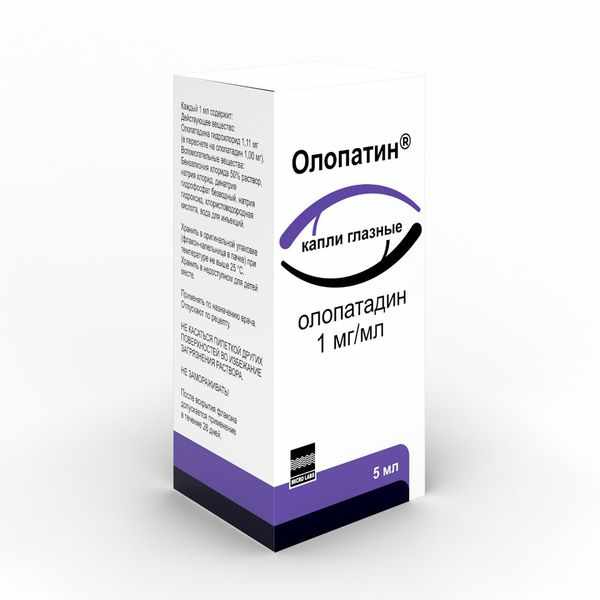 Олопатин капли глазные 1мг/мл флакон-капельница 5мл