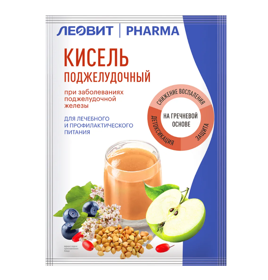 Леовит PHARMA кисель поджелудочный пакеты 20г №1