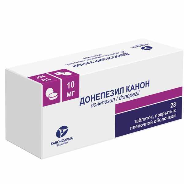 Донепезил Канон таблетки покрытые плёночной оболочкой 10мг №28
