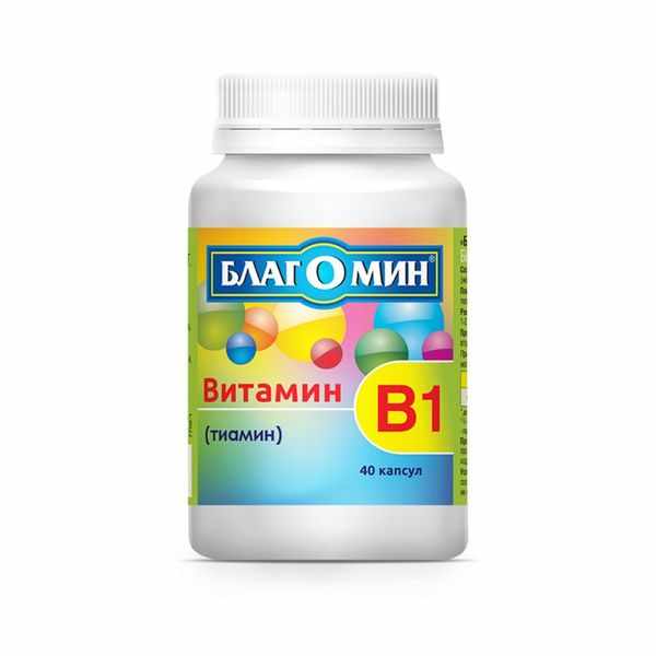 Благомин Витамин В1 (тиамин) капсулы массой 0,25г №40