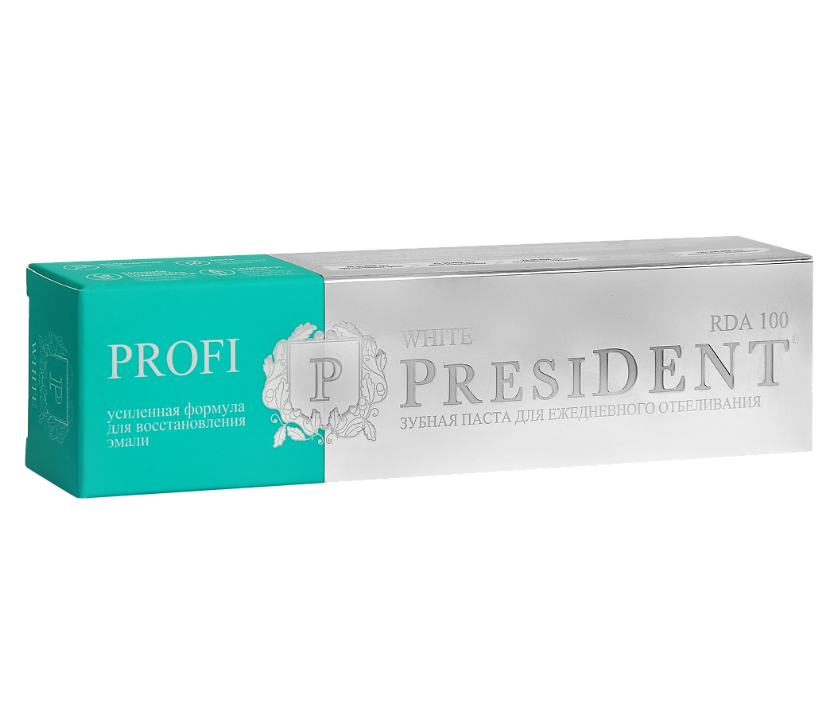 Президент Profi White зубная паста 100 RDA туба 50мл
