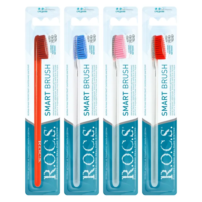 Рокс Smart Brush классическая зубная щетка средняя №1