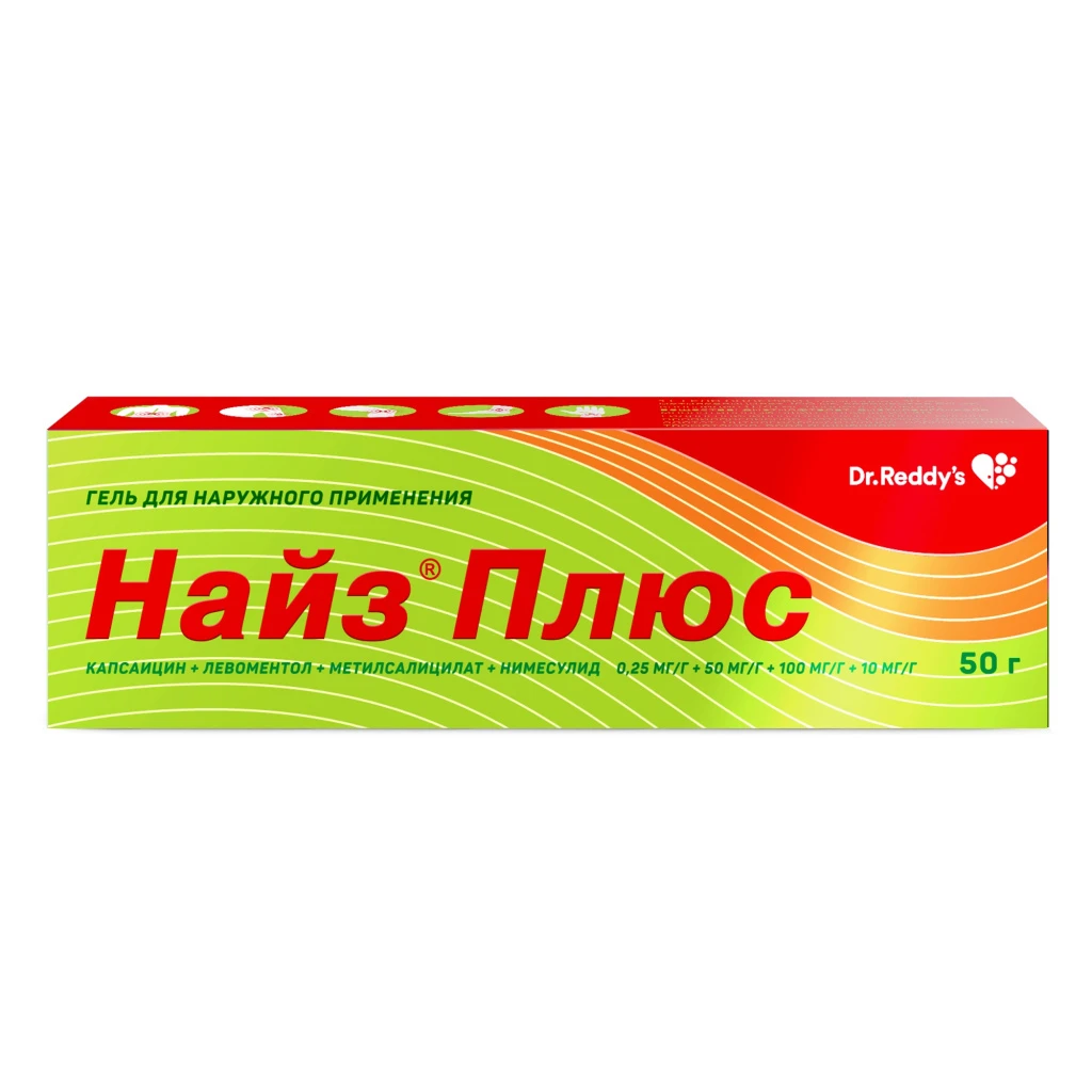 НАЙЗ ПЛЮС ГЕЛЬ Д/НАР. ПРИМ. 0,25МГ/Г+50МГ/Г+100МГ/Г+10МГ/Г ТУБА 50Г №1