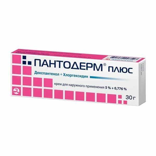 Пантодерм плюс крем для наружного применения 5%+0.776% туба 30г 