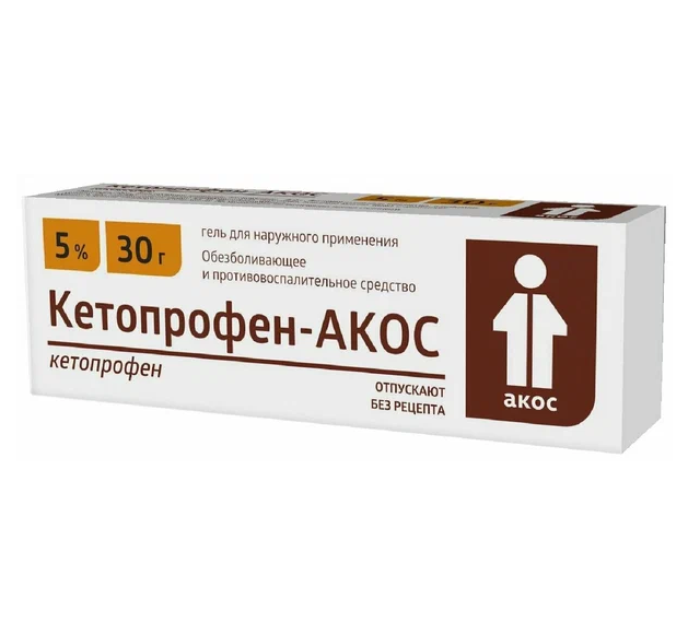 Кетопрофен-АКОС гель д/нар.прим. 5% 30г туба и/у