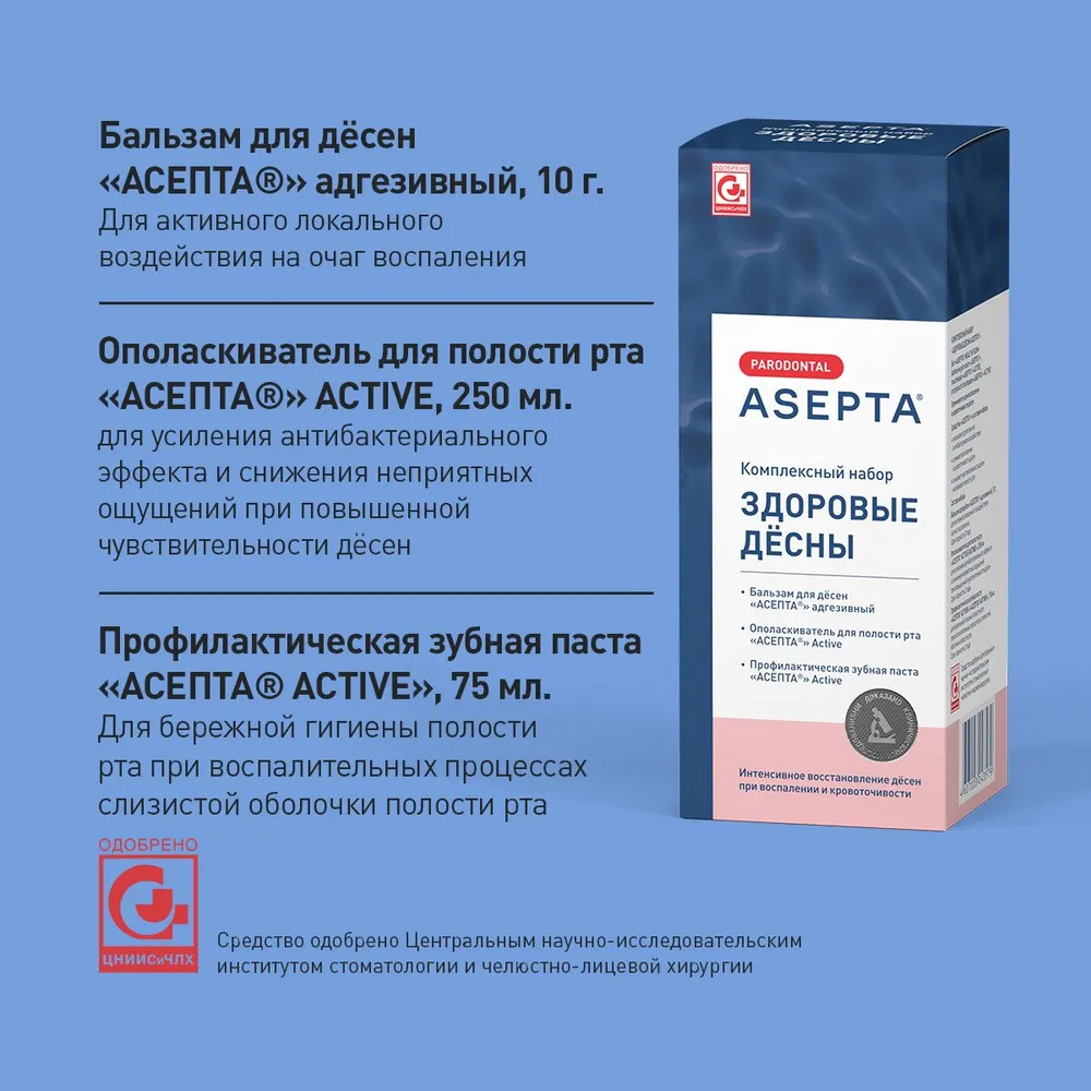 Асепта комплексный набор Здоровые десны