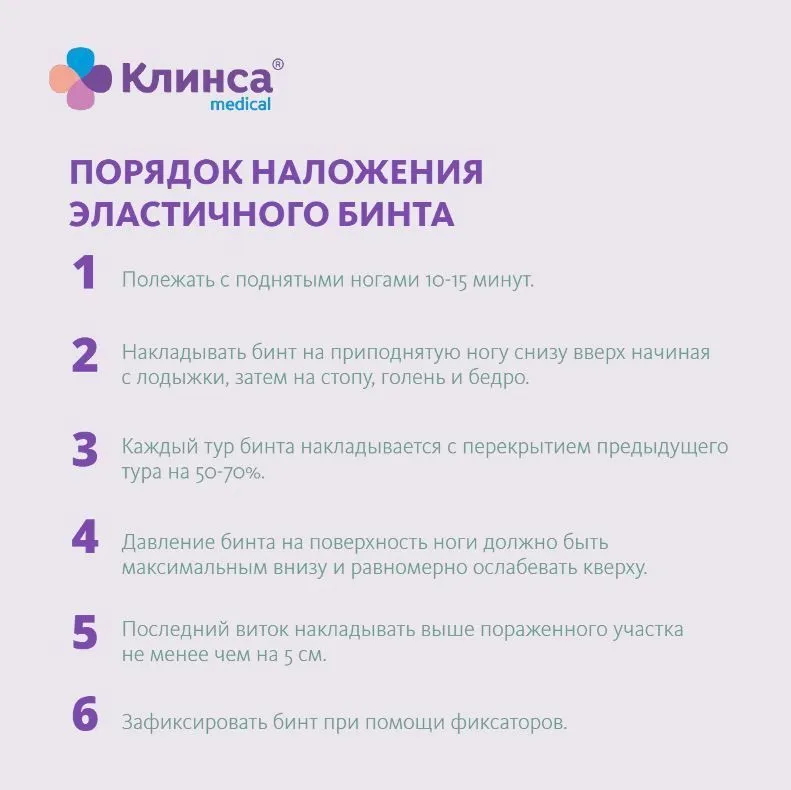 Клинса бинт эластичный компрессионный средней растяжимости с застежкой 10х500см